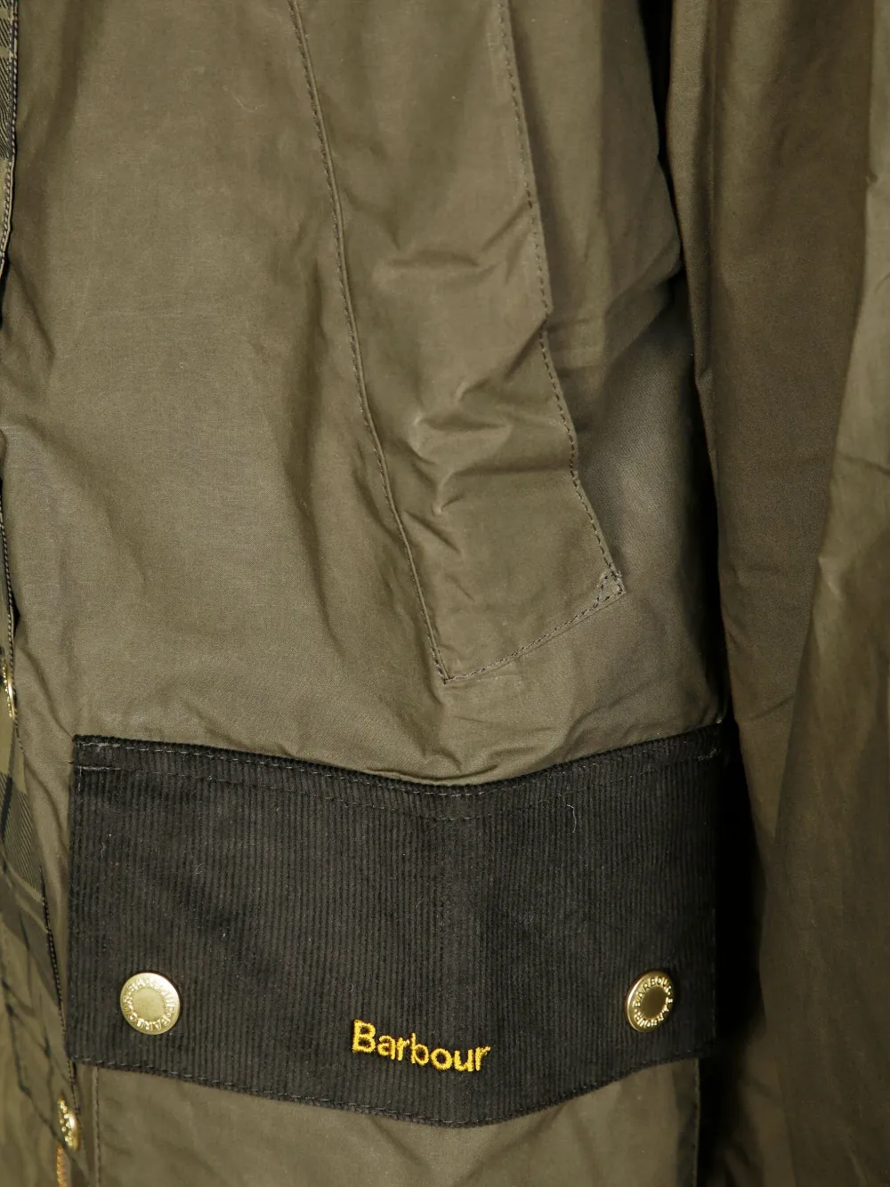 Barbour Shelley Plaid-pattern Parka Jacket In Green