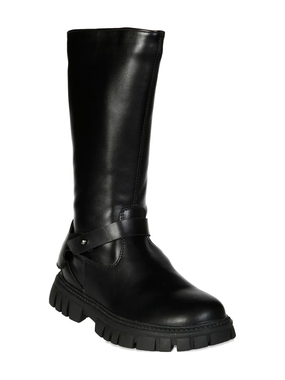 Diesel Kids Biker boots met ronde neus Zwart