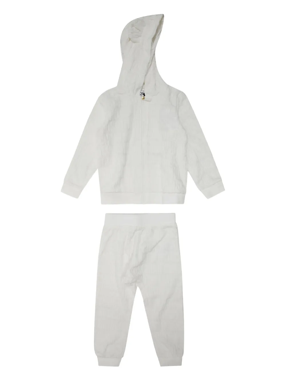 Moschino Kids Tuta sportiva con cappuccio - Grigio