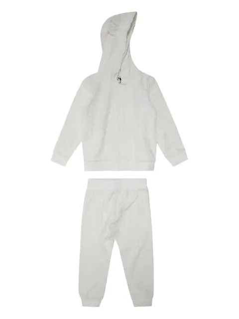 Moschino Kids traje deportivo con capucha y logo