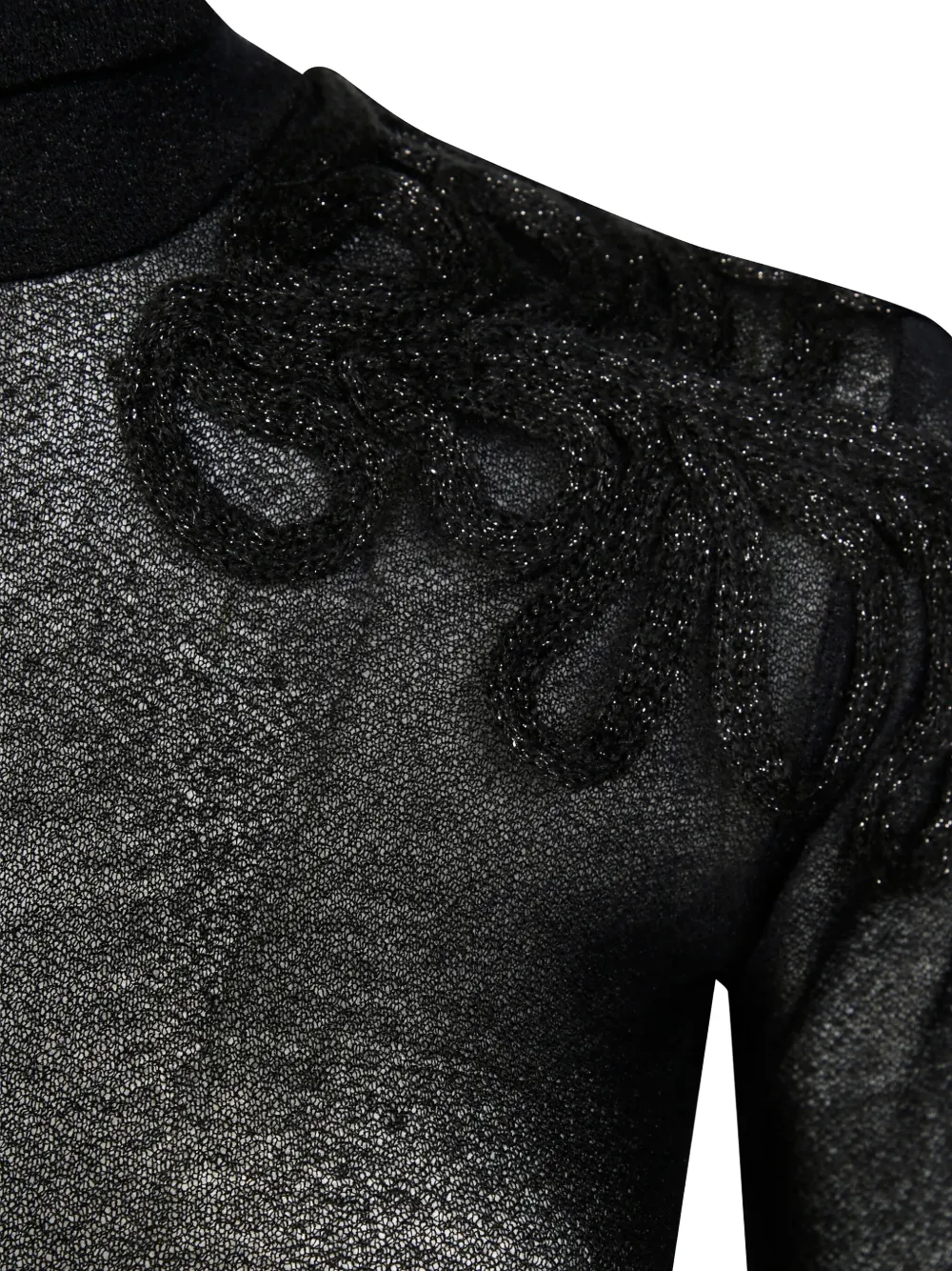 Dondup Dolcevita Embroidered-turtleneck T-shirt In Black