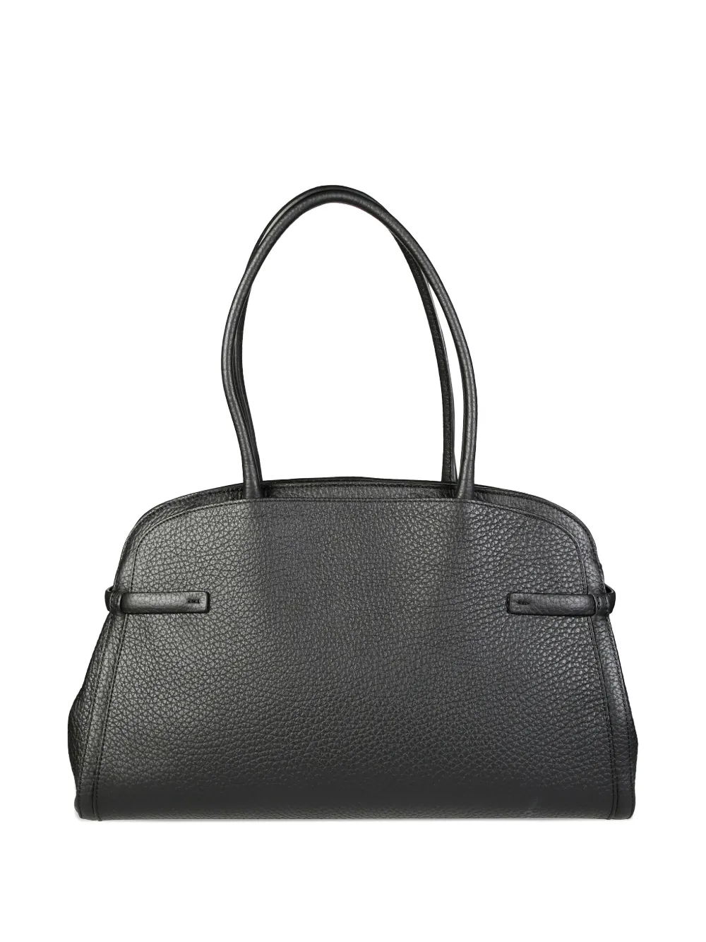 Orciani Leren shopper - Zwart