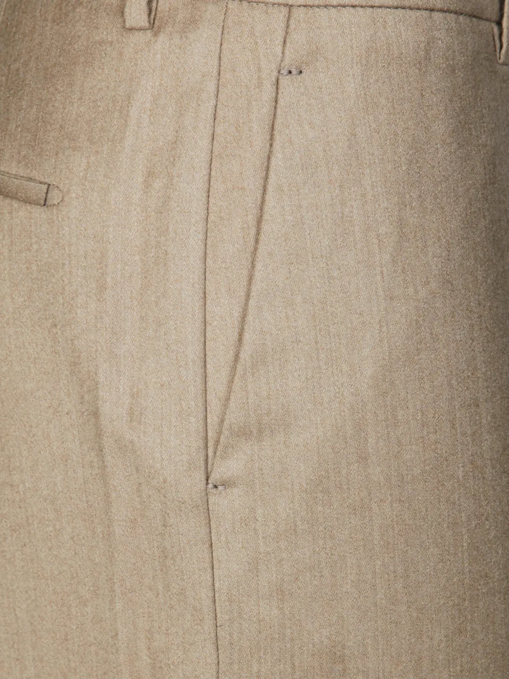Berwich Wide-leg Straight-leg Cashmere Wool Trousers In Gold