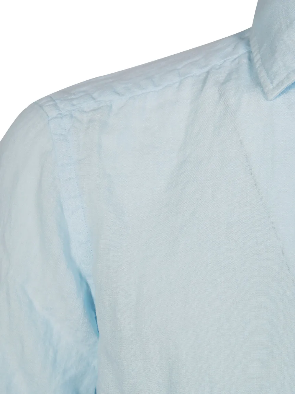 Bd Baggies Embroidered-logo Linen Shirt In Blue