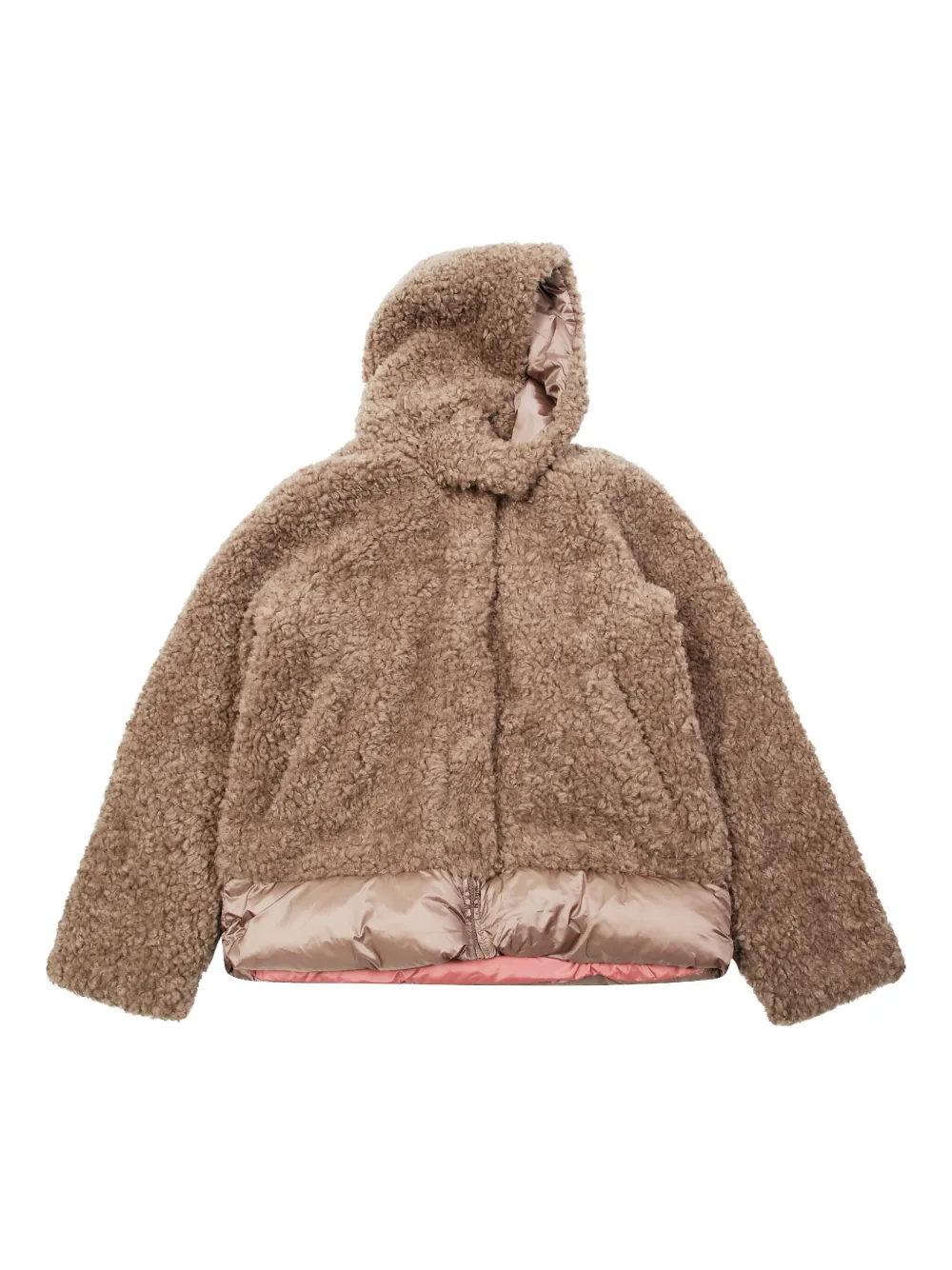 Bomboogie Kids' Hooded Faux-fur Jacket In Brown