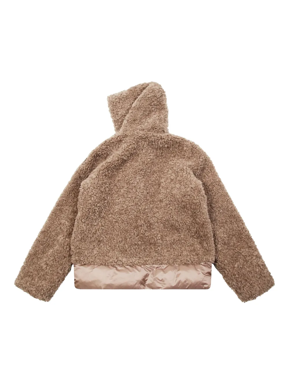 Bomboogie Hooded Faux-fur Jacket In Brown