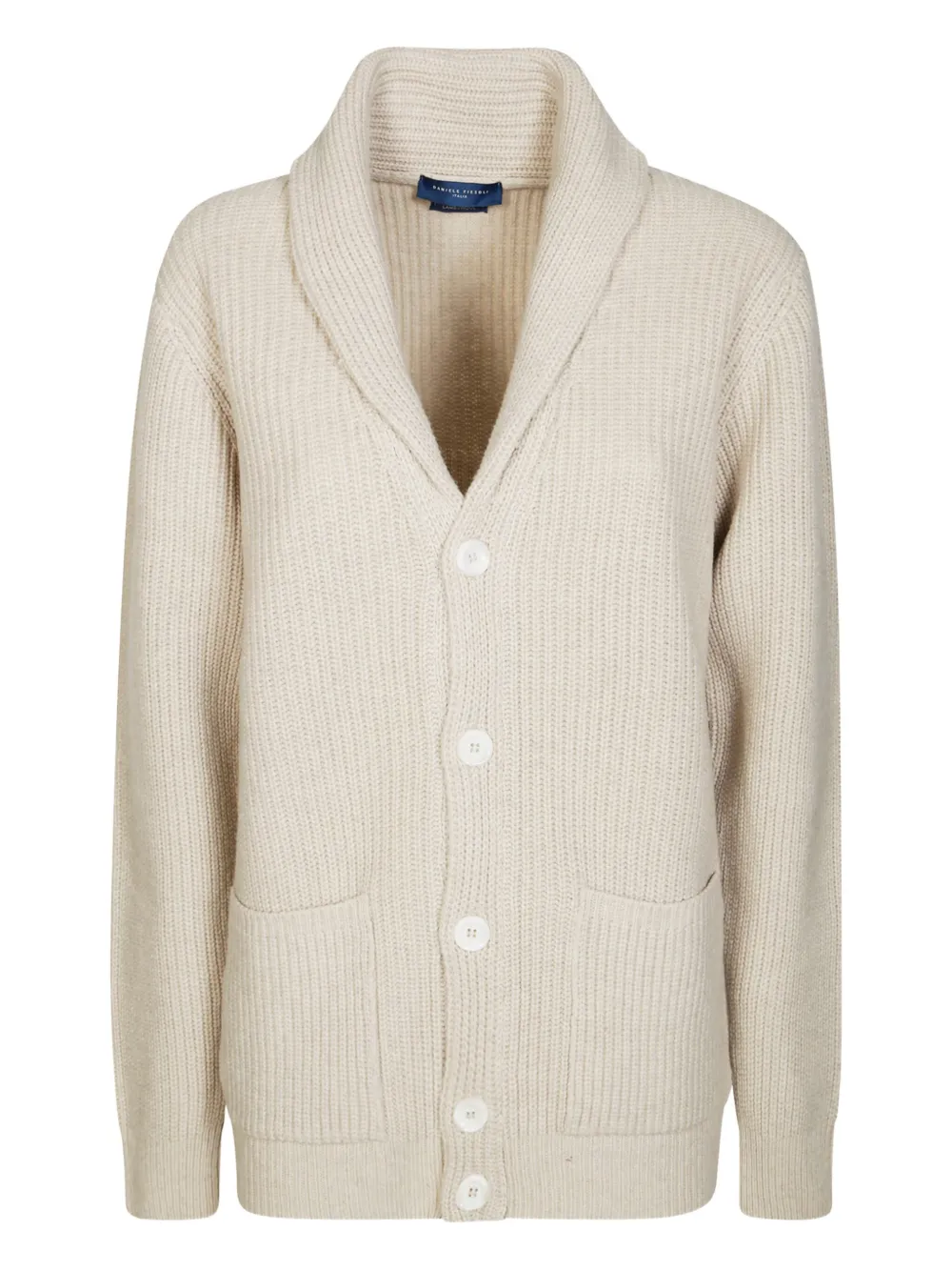 Daniele Fiesoli shawl-collar pocket cardigan - ホワイト Daniele Fiesoli shawl-collar pocket cardigan - ホワイト