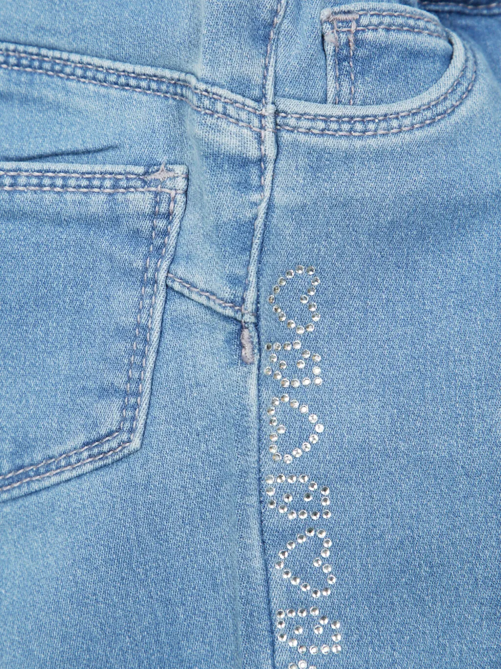 Liu Jo Kids Verfraaide jeans Blauw