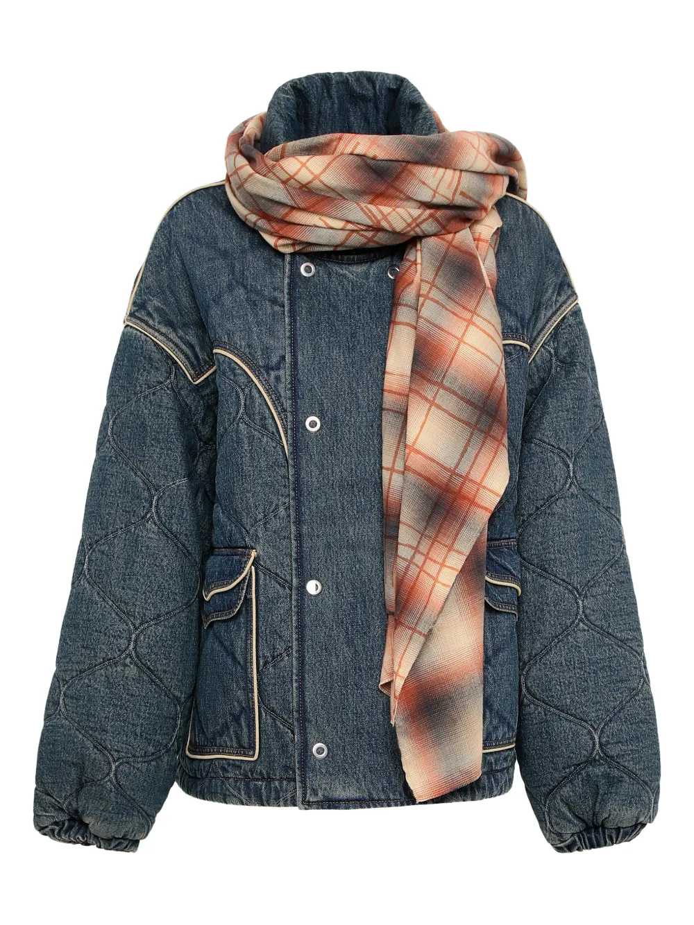 MARBELL quilted pocket jacket - Blu