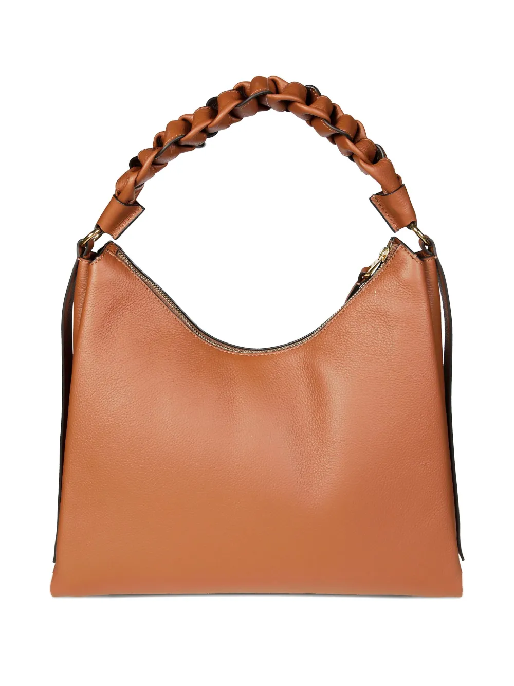 Coccinelle Medium Bohome schoudertas met gevlochten handvat - Bruin