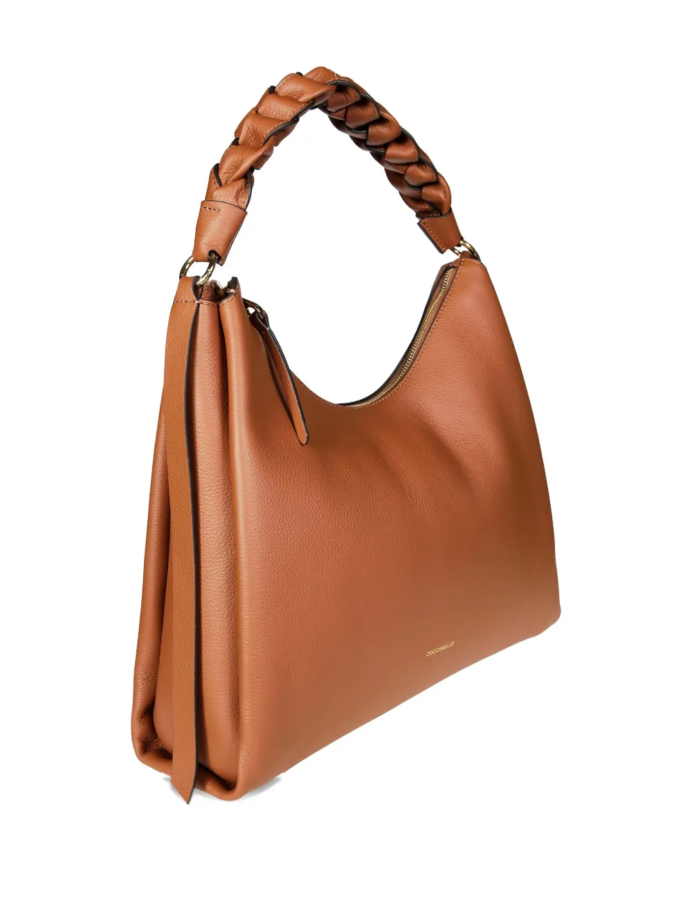 Coccinelle Medium Boheme Braided-handle Shoulder Bag In Brown