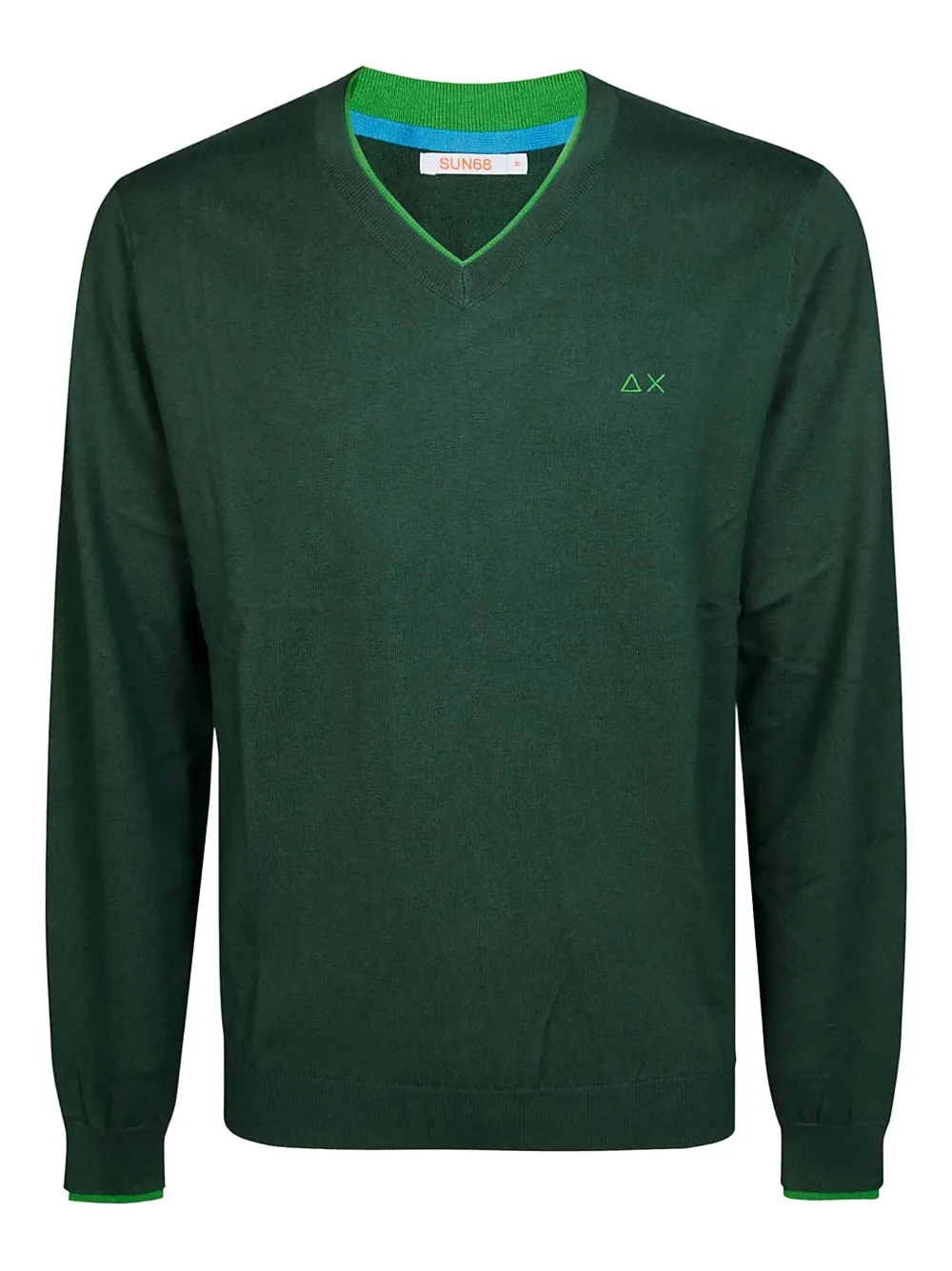 Sun68 V-neck sweater | Green | Image 1