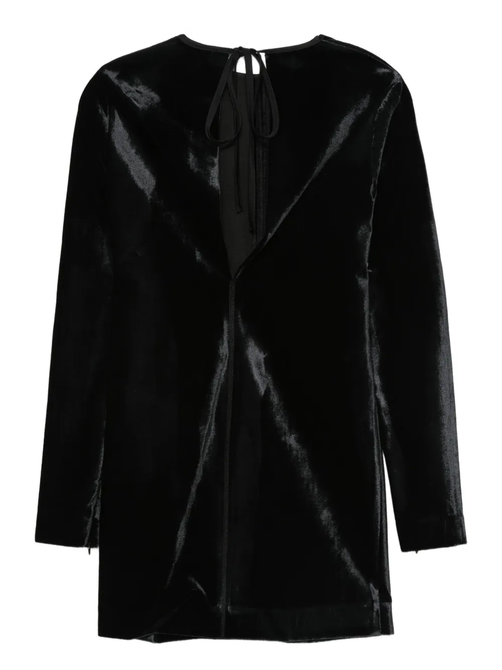 Semicouture Jurk met striksluiting - Zwart