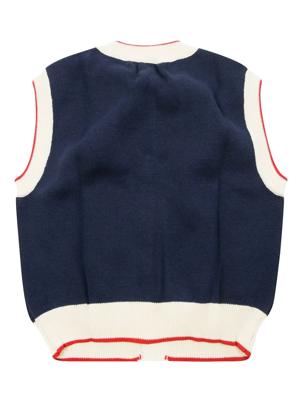 Bobo Choses Floral-buttoned Gilet In Blue