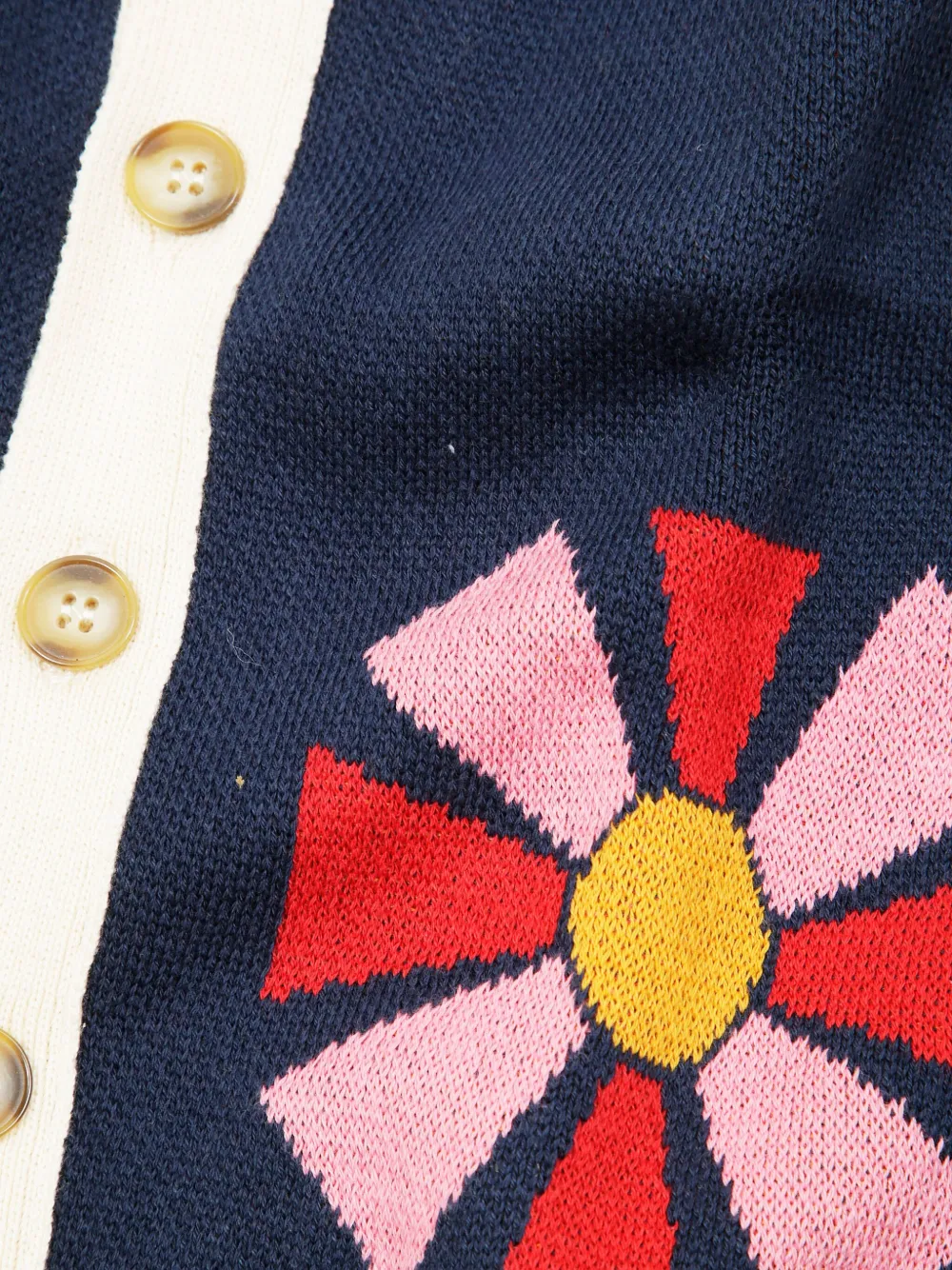 Bobo Choses Floral-buttoned Gilet In Blue