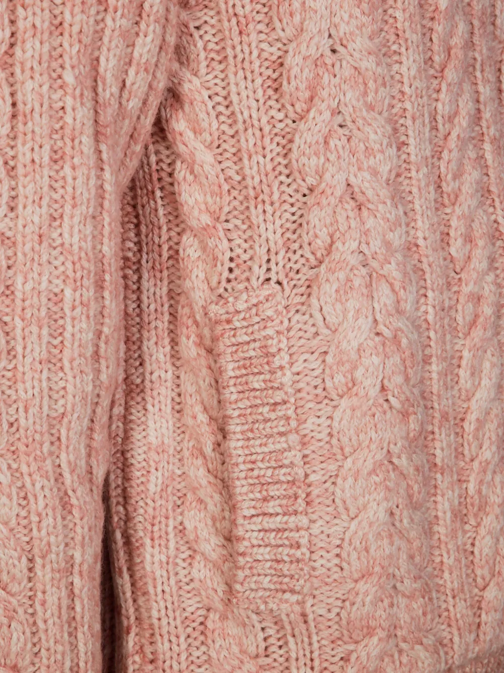 Herno Cable-knit And Ribbed Zip-up Cardigan In Pink