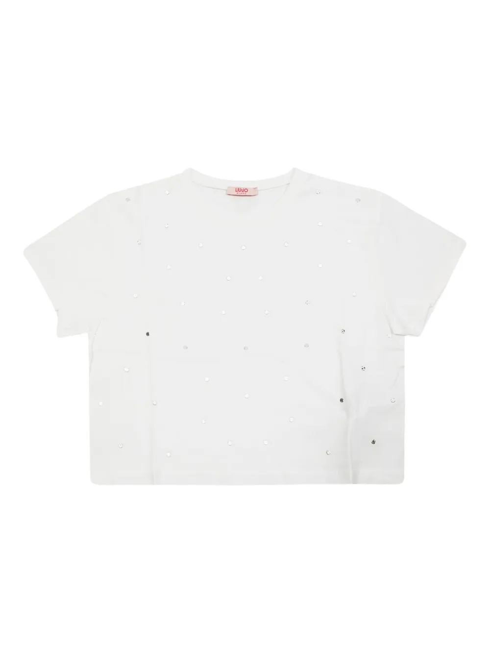 Liu •jo Strass-embellishment Short-sleeve T-shirt In White