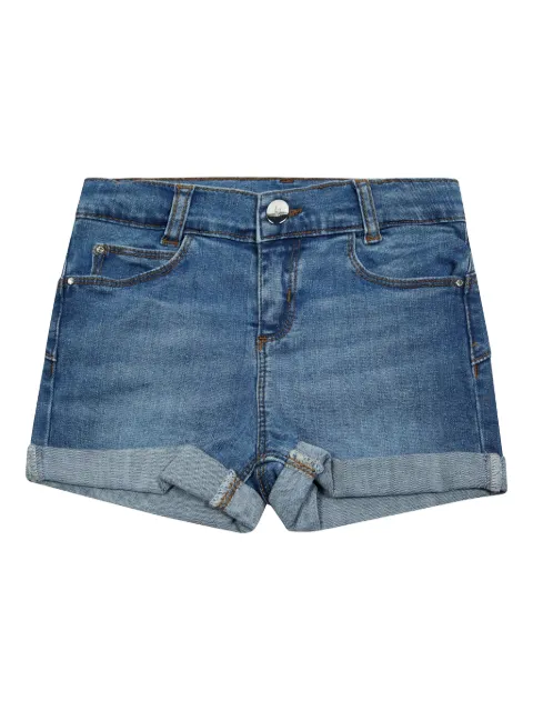 Liu Jo Kids logo-plaque denim shorts