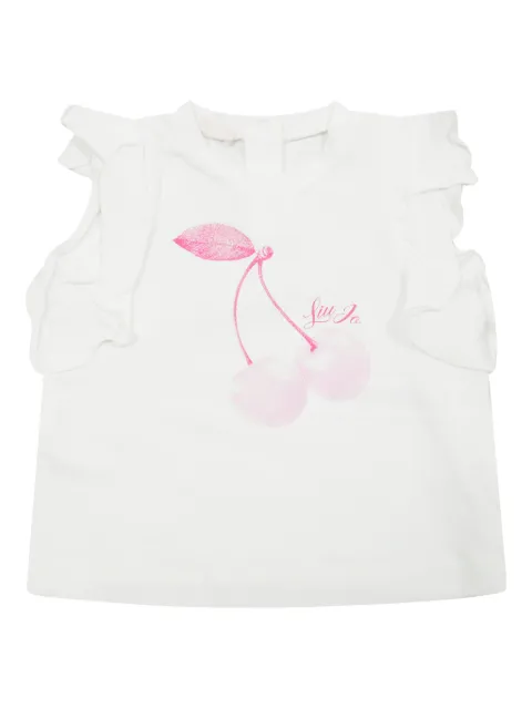 Liu Jo Kids set de pantalones con cerezas estampadas