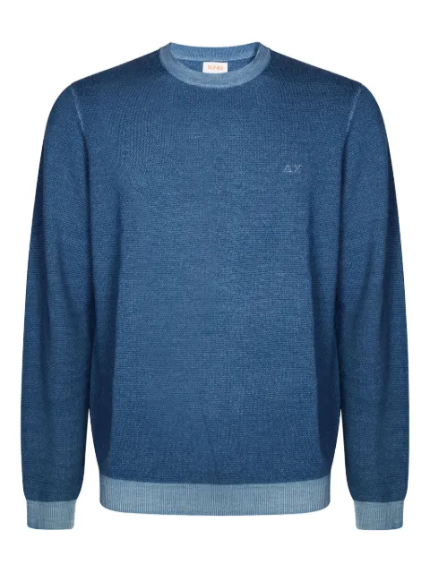 Sun68 logo-embroidered sweater