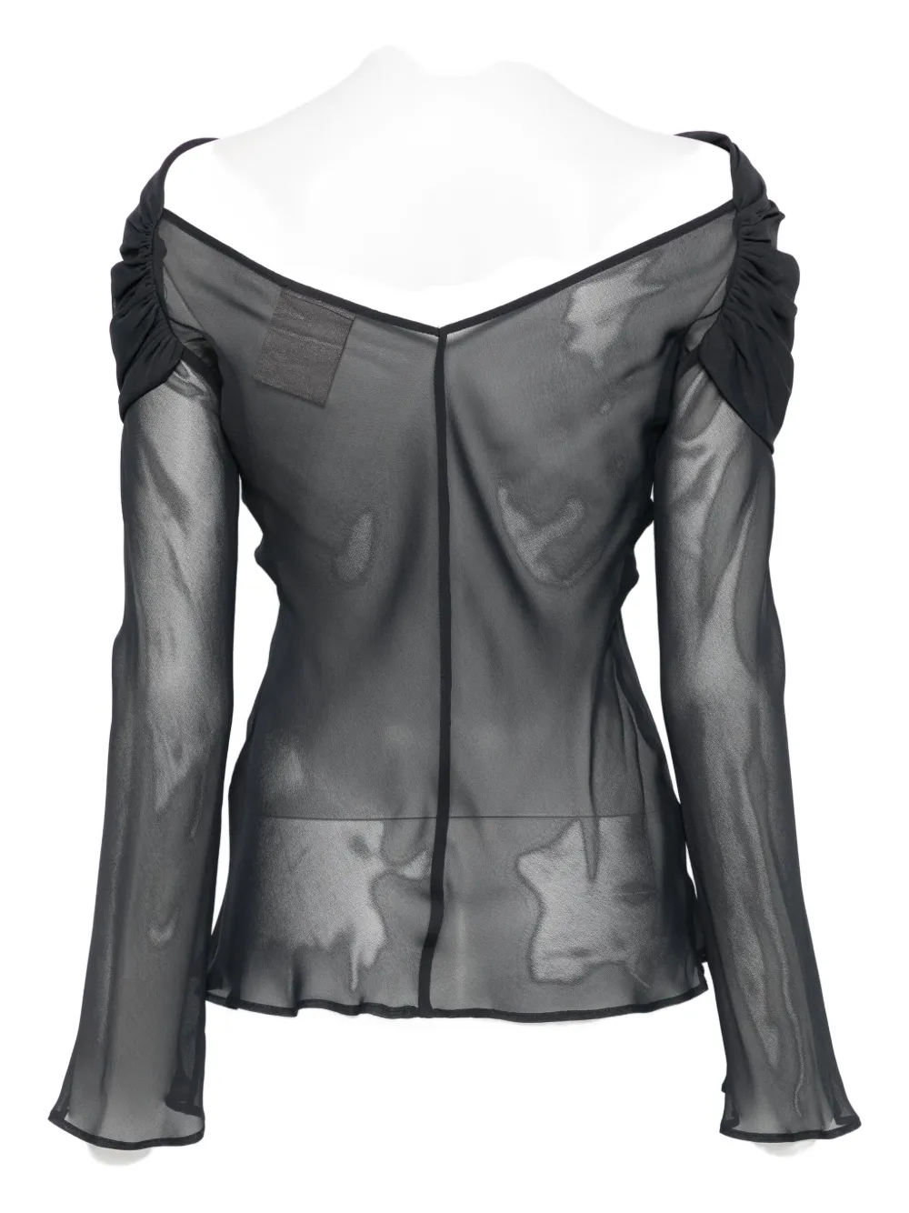 Semicouture semi-sheer top - Zwart