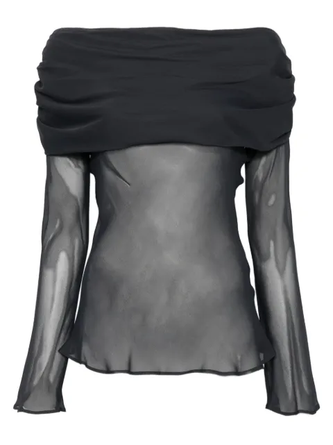 Semicouture top traslúcido