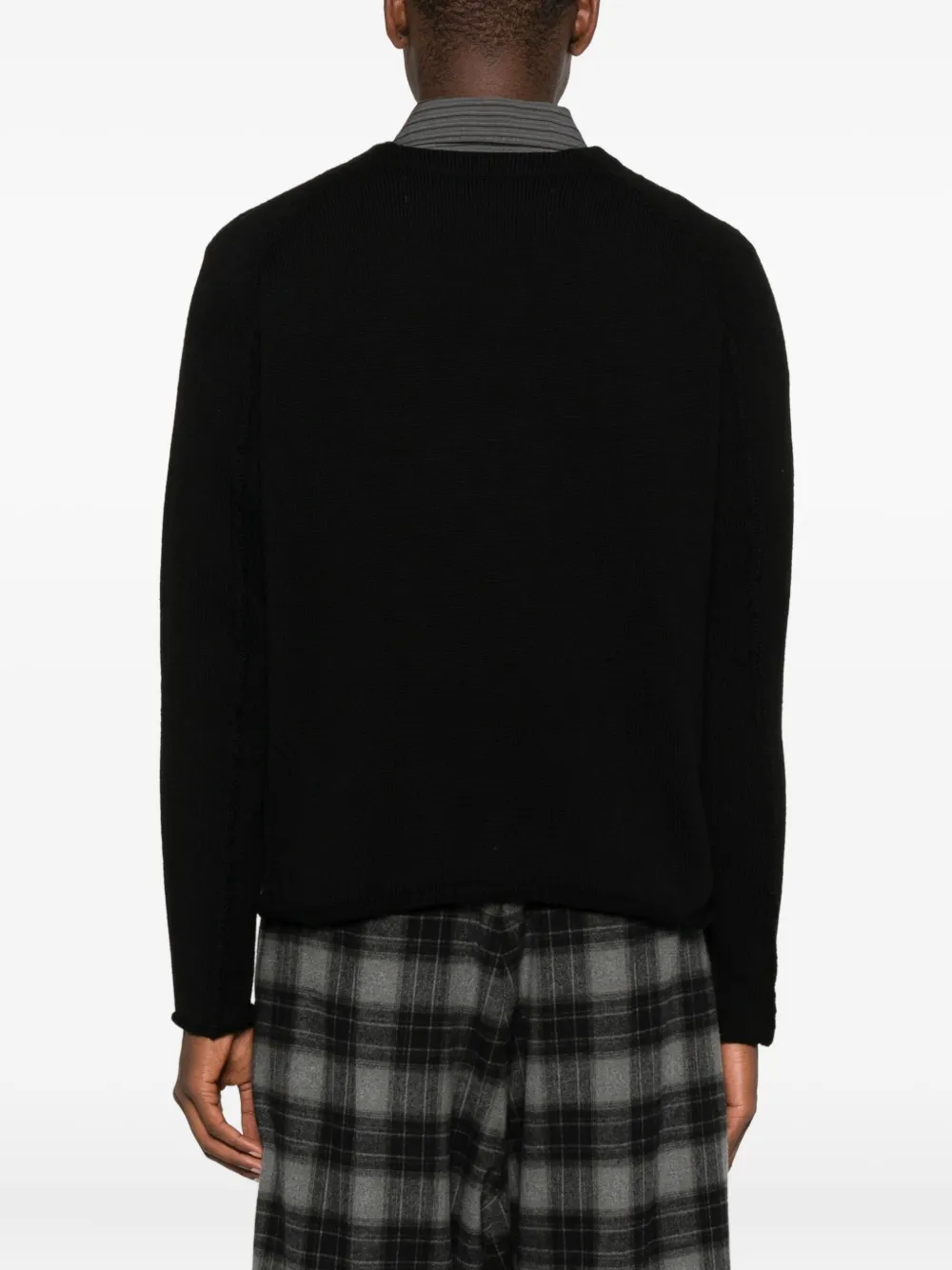 Individual Sentiments Button-detail Sweater In Black