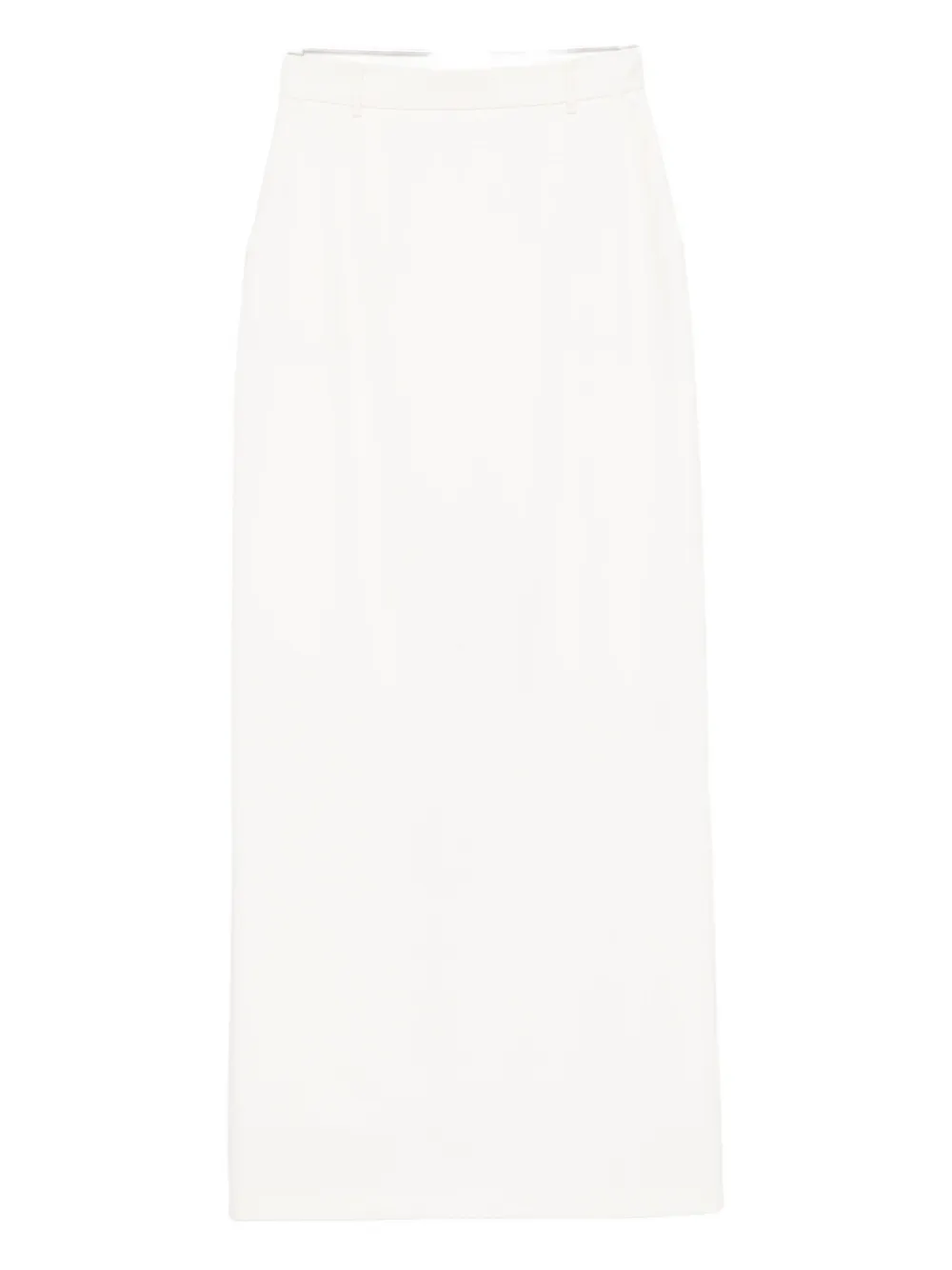 Medeea High-waisted Straight Skirt In White