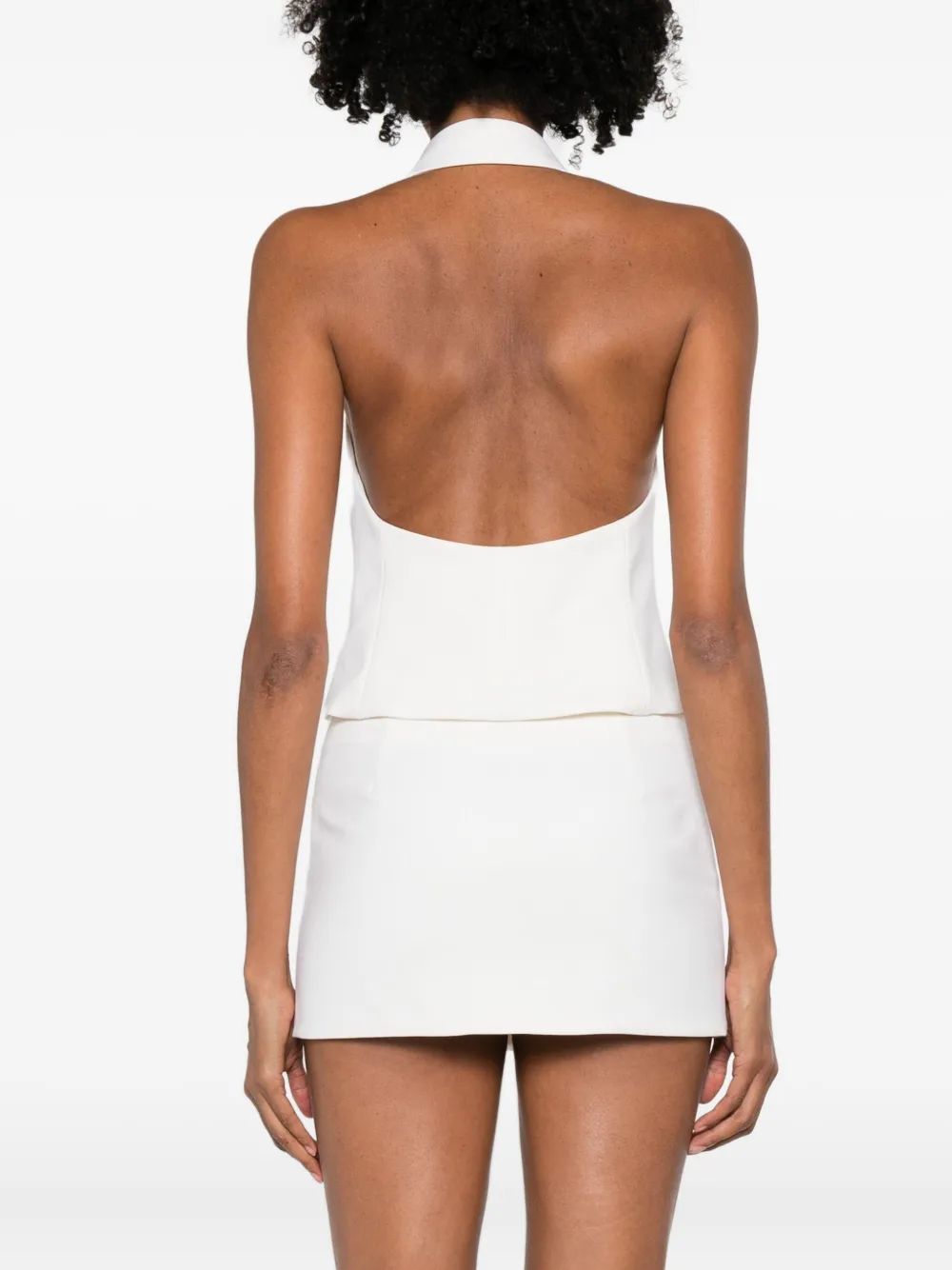 Medeea Ring-detail Vest In White