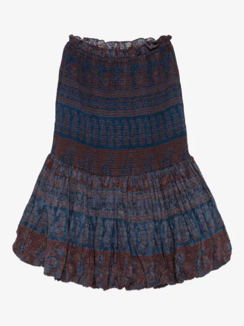 Antik Batik tiered midi skirt