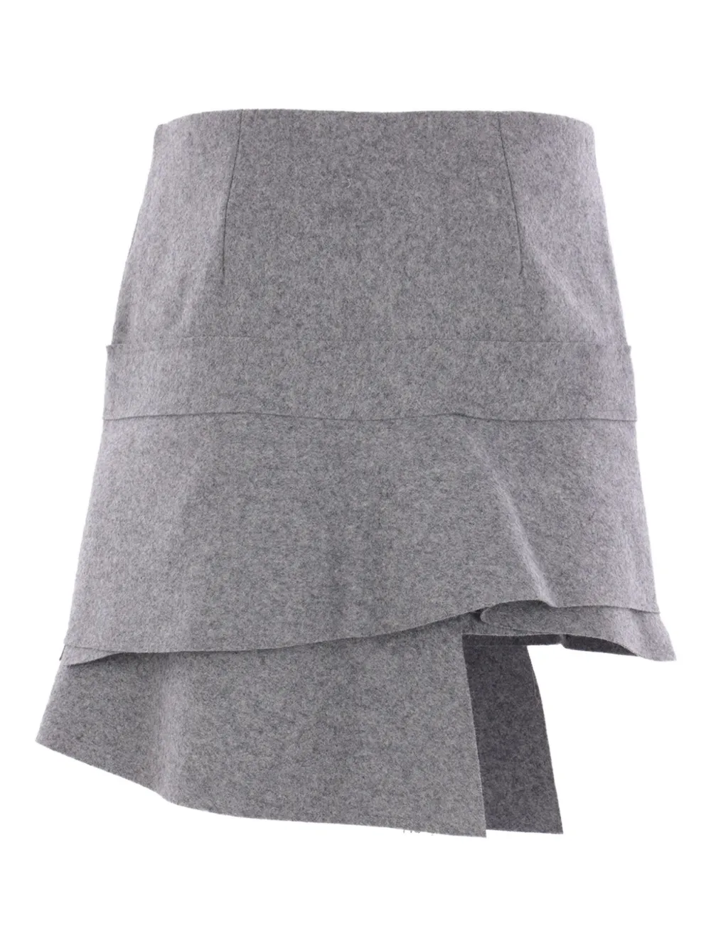 Zomer Layered Mini Skirt In Gray