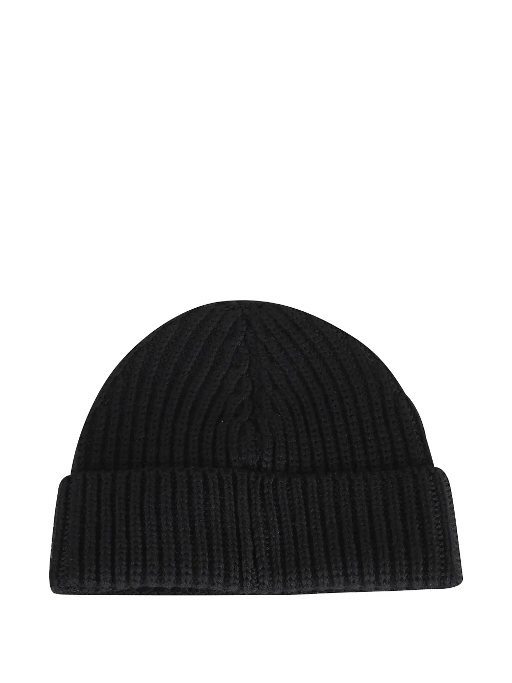 DONDUP ribbed patch beanie hat - Zwart