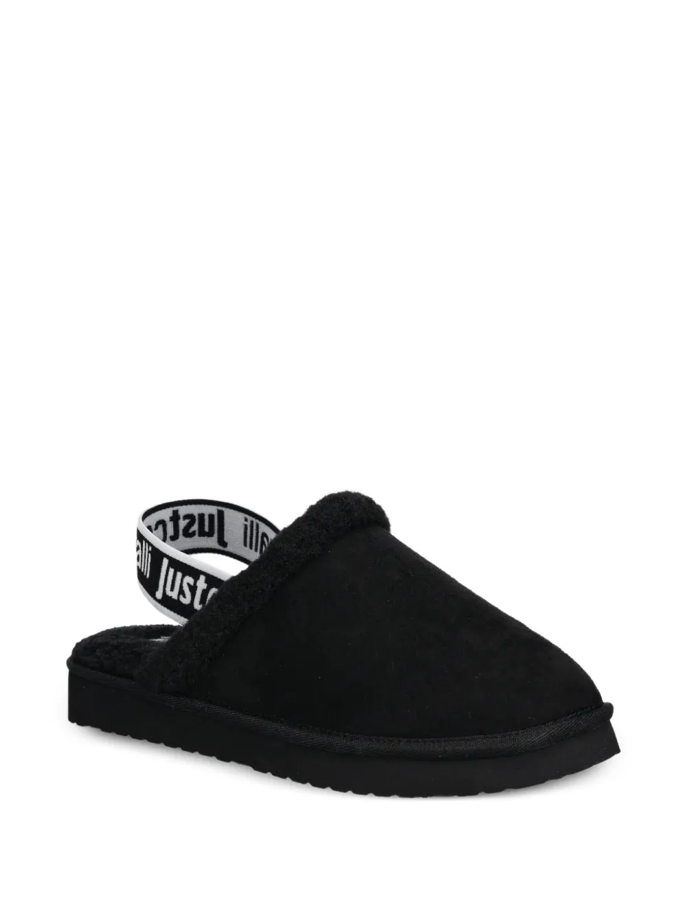 Just Cavalli round-toe mules Zwart