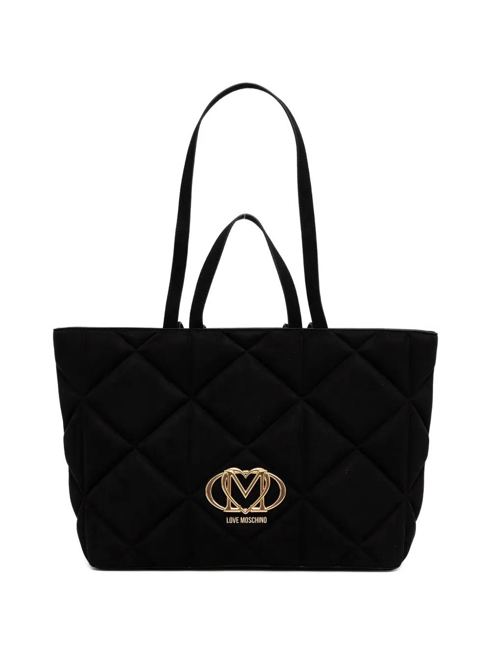 Love Moschino quilted logo tote bag - Nero
