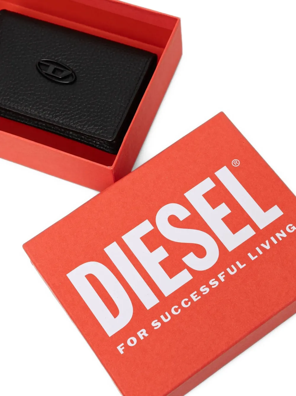 Diesel Pasjeshouder met logoplakkaat Zwart