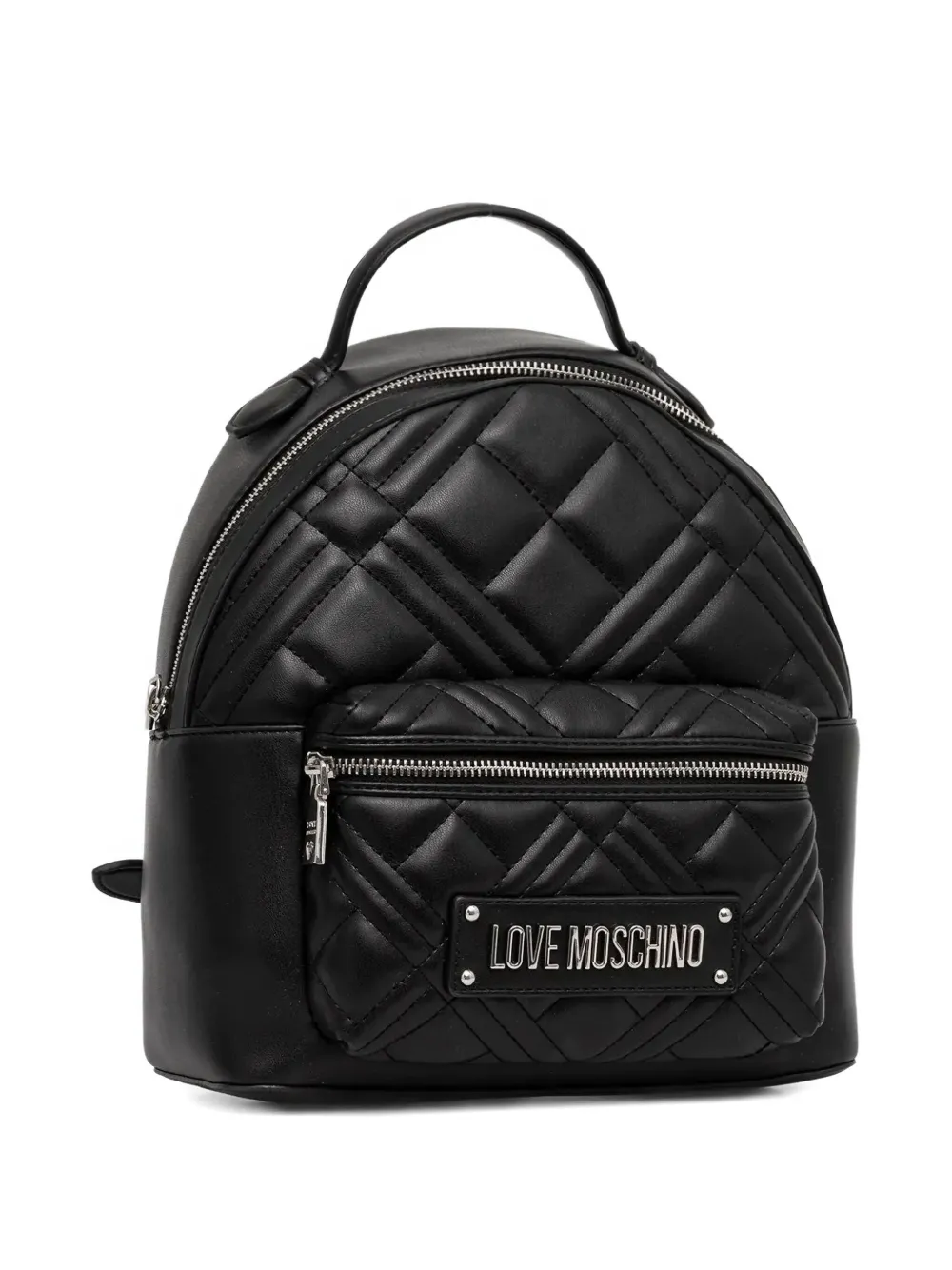 Love Moschino Gewatteerde rugzak met handgreep - Zwart