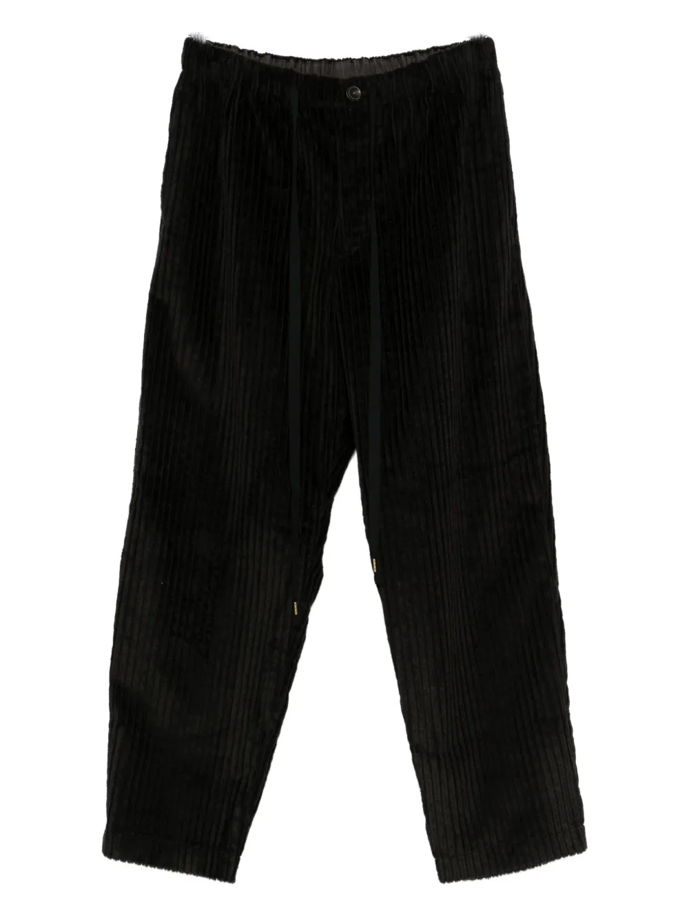 Individual Sentiments drawstring-waist corduroy trousers | Black | Image 1