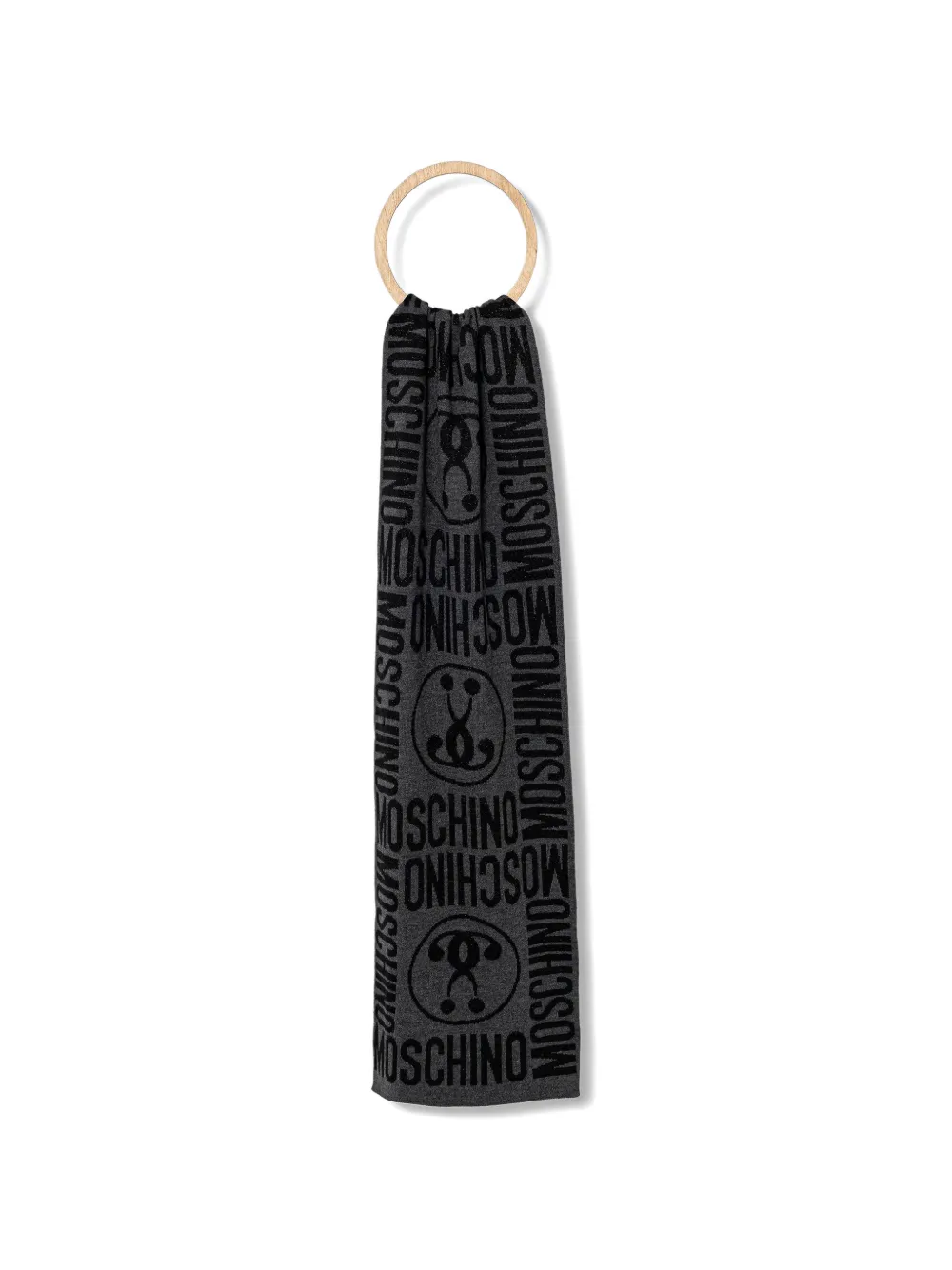 Moschino logo scarf - Grigio