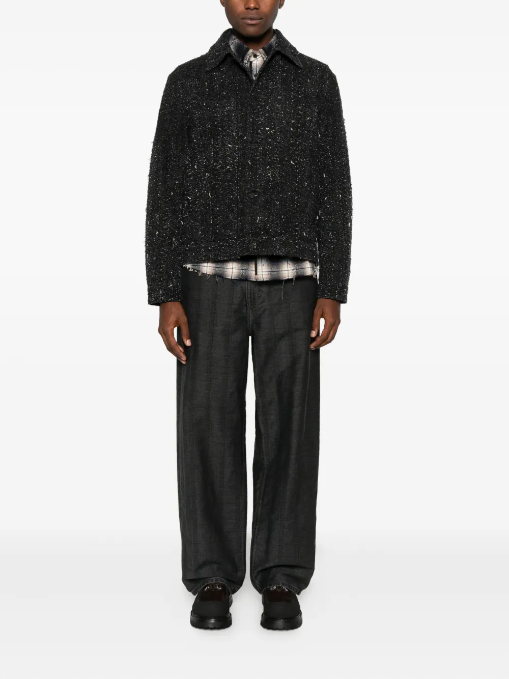 Craig Green Cotton Towel Jacket In Black