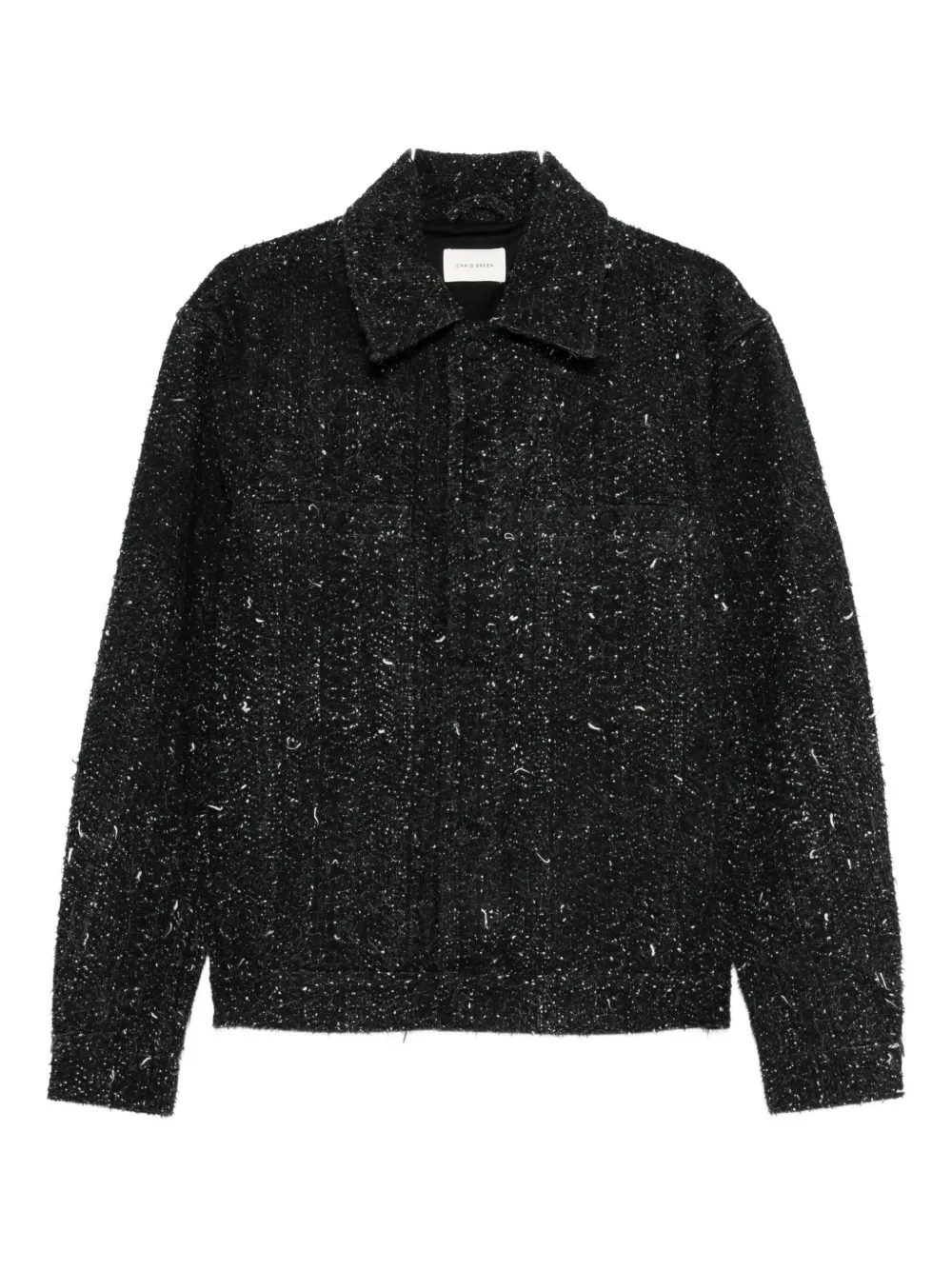 Craig Green Cotton Towel Jacket In Black
