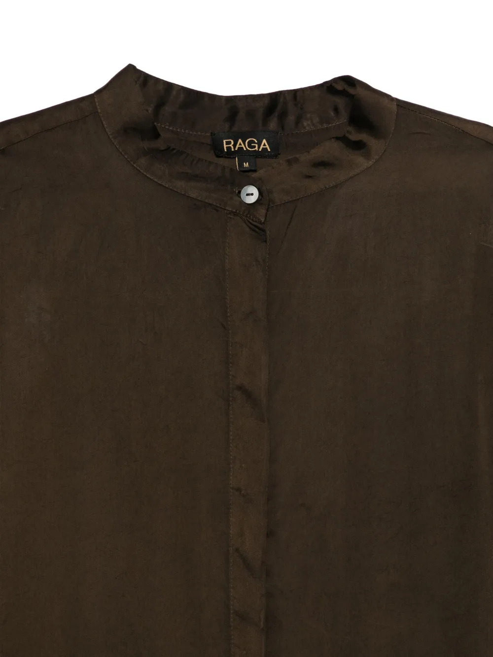  Yavi Button-up Silk Shirt - Brown 