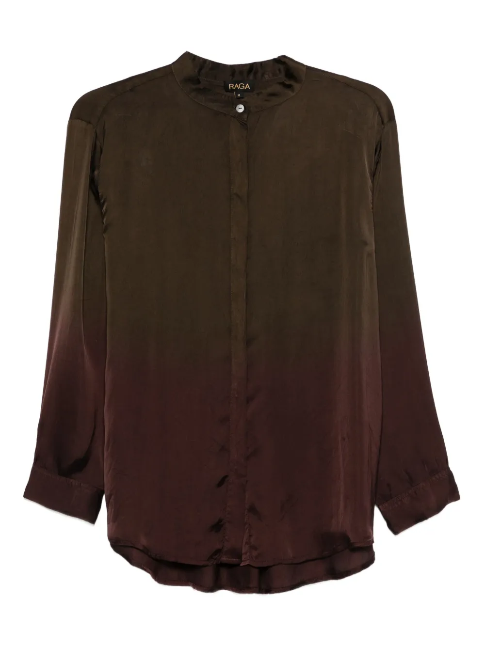 YAVI camisa de seda con botones | marrón | Image 1