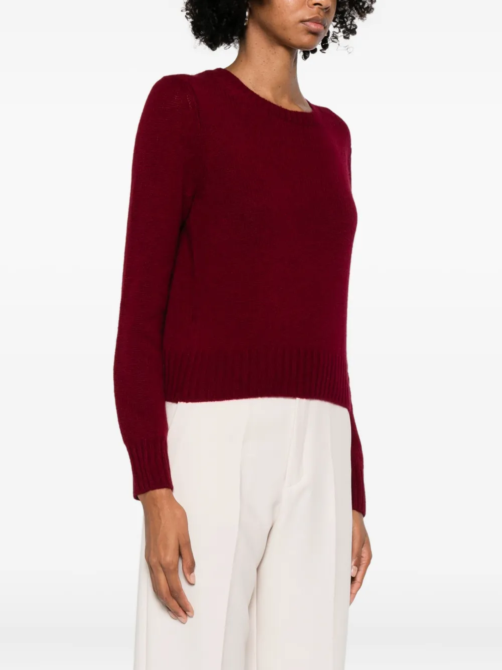 Beyou Pullover Mit Rundhalsausschnitt In Burgundy