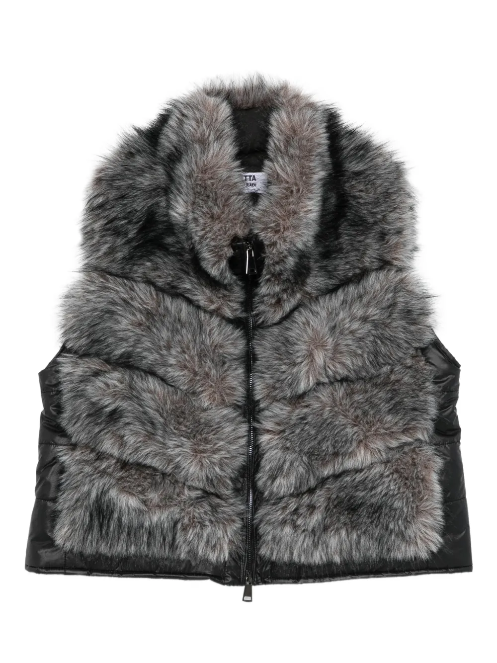 Betta Corradi faux-fur zip-up vest | Grey | Image 1