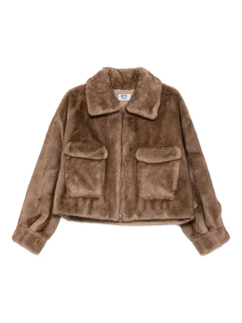 Betta Corradi pocketed faux-fur jacket