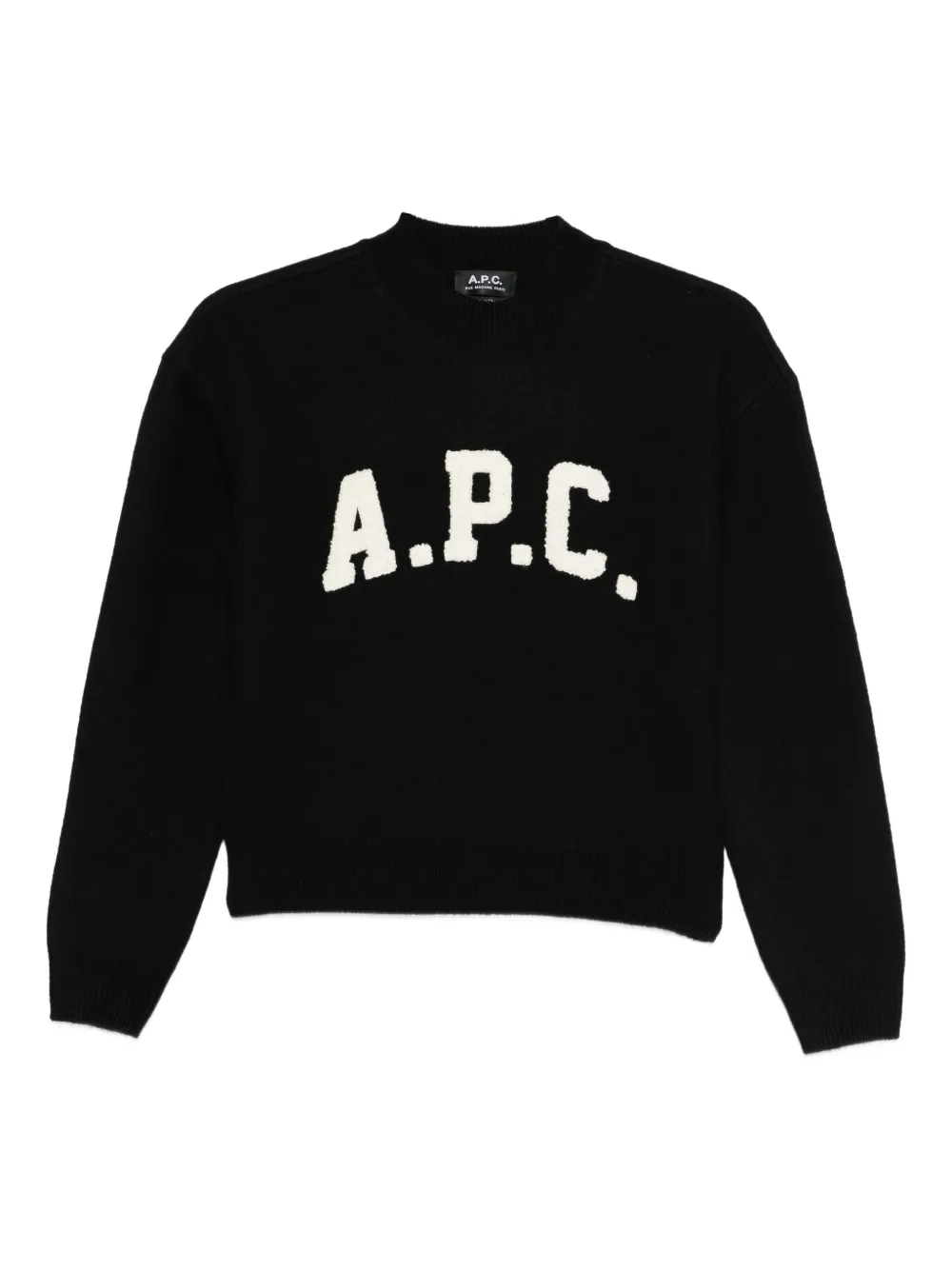 A.P.C. sudadera con cuello redondo y logo estampado | negro | Image 1