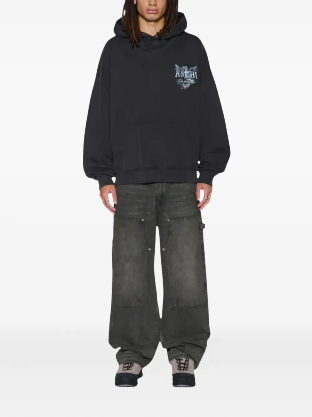 Ksubi pouch-pocket graphic-print hoodie | Hoodies | Image 2