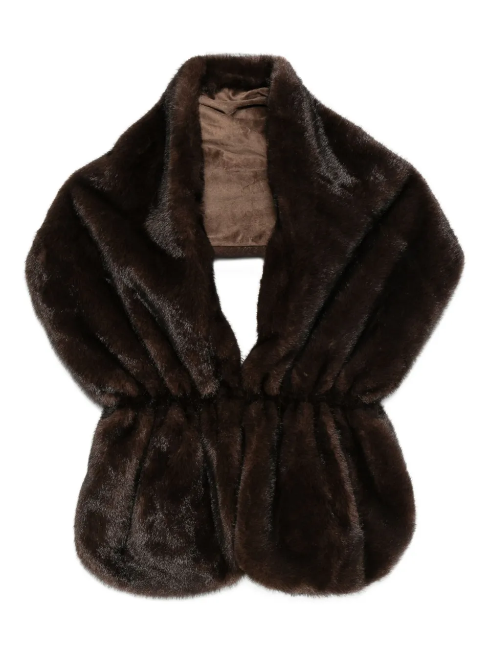 Betta Corradi sleeveless faux fur jacket | Brown | Image 1