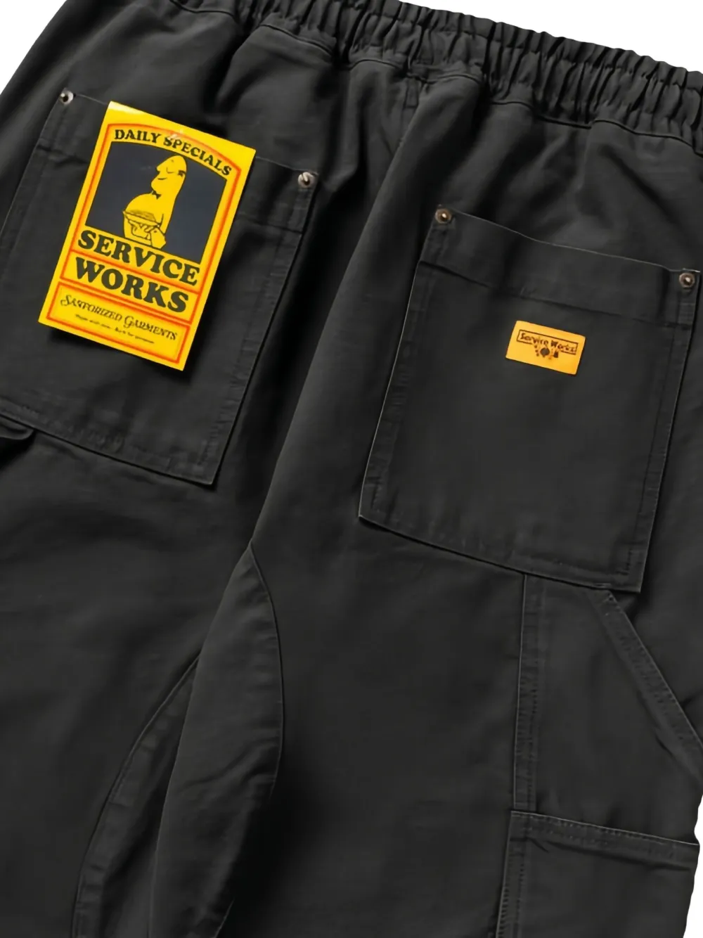 Service Works Utility Drawstring-waist Trousers In Black