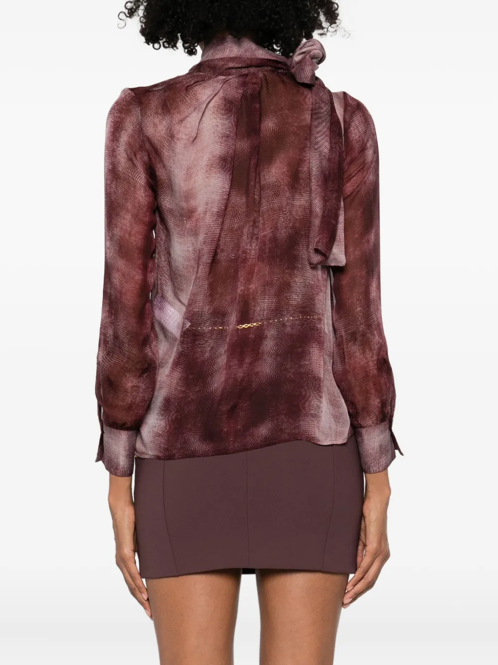 Elisabetta Franchi Silk Blouse In Burgundy